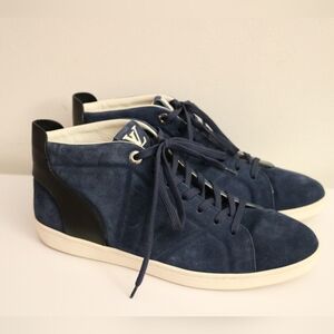 Louis Vuitton Blue/Black Suede And Leather Fuselage High Top Sneakers Size 10US
